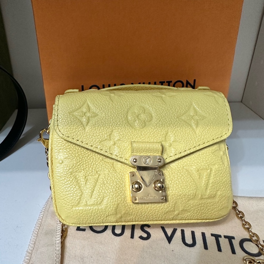Louis Vuitton Micro Pochette Metis Yellow Monogram Mini Crossbody Shoulder Bag - Picture 5 of 5